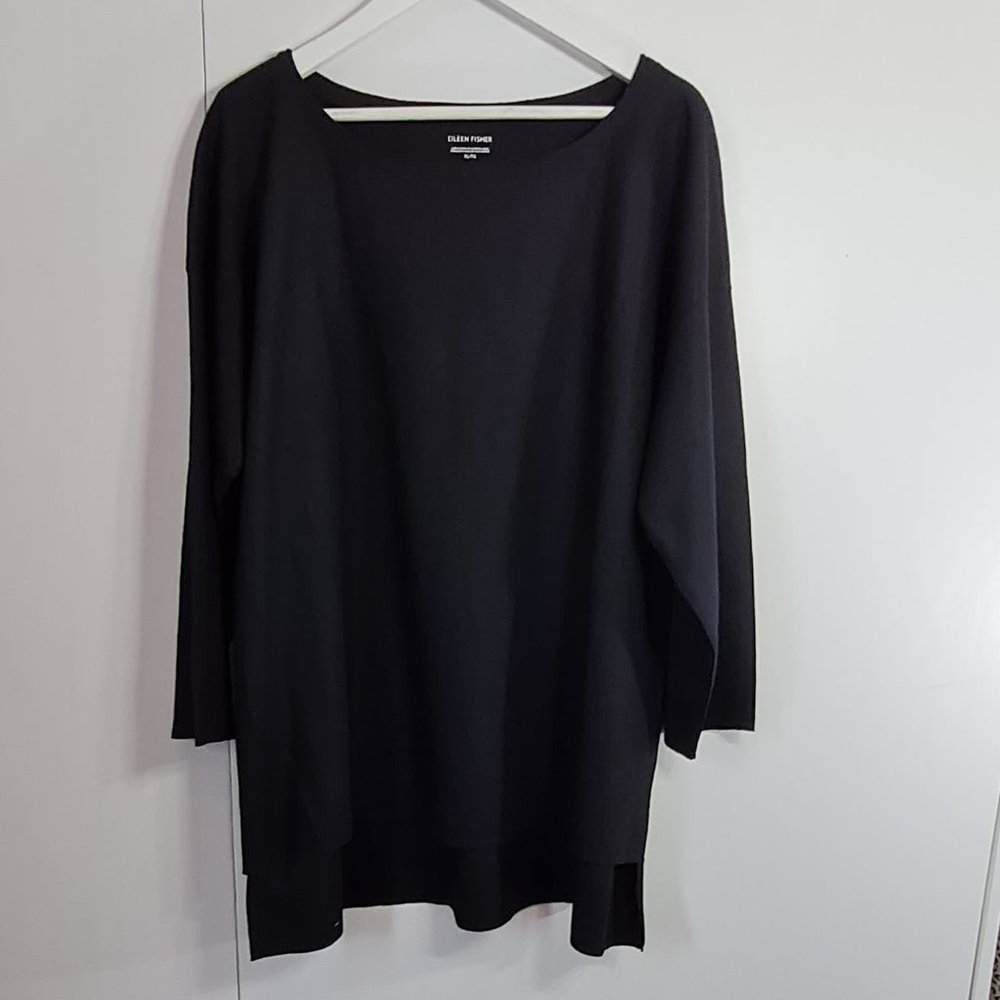 Eileen Fisher 100% Wool Long Sleeve Top